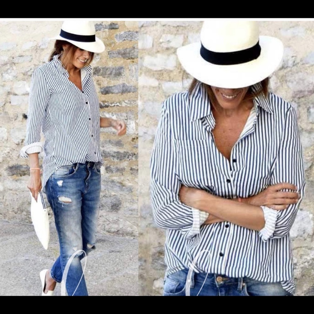 STRIPED BUTTON DOWN🥶!